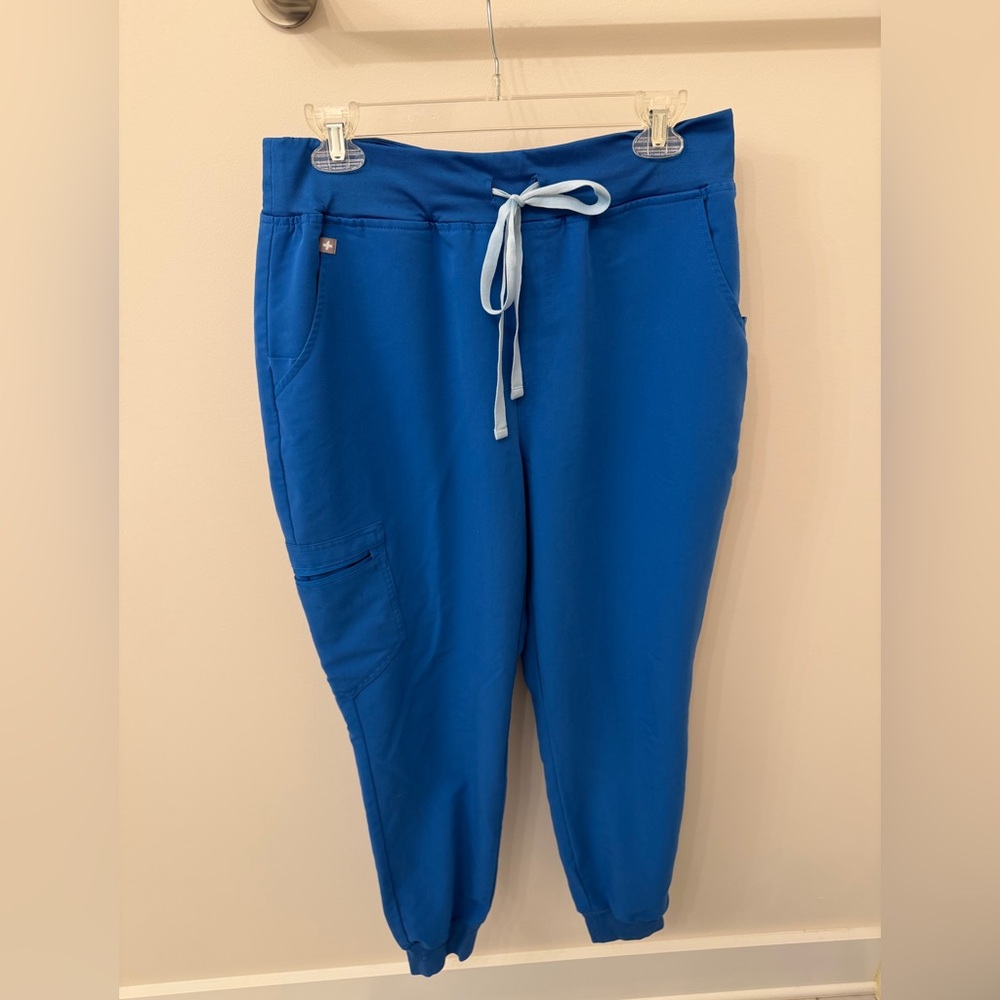 Figs Women’s Large Royal Blue Zamora Jogger Scrub Pants- High Waisted